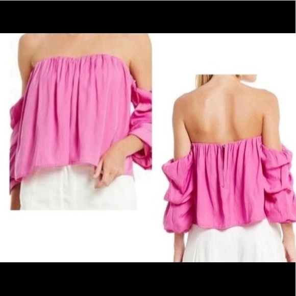Barbie Pink Off The Shoulder Top - Picture 4 of 6